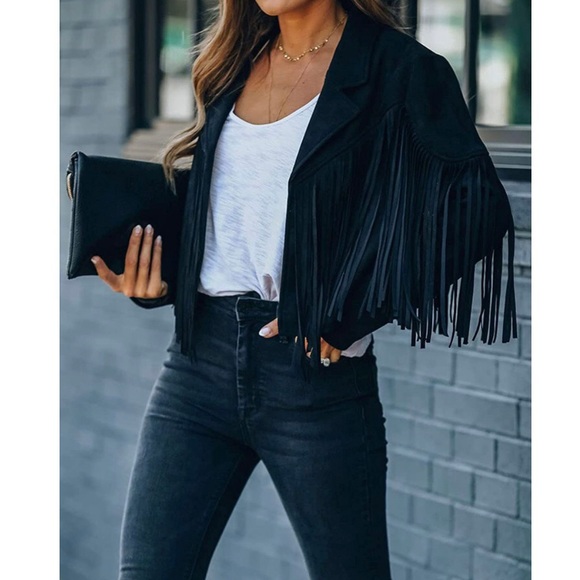 Vintage Leather Tassel Jacket - Picture 2 of 7